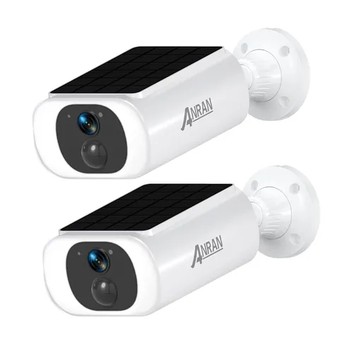 ANRAN 2K Solar Security Camera Outdoor Wireless AI Human Color Night Vision IP65
