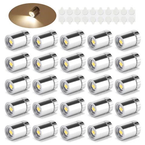 TAYSING 20 Pack Small Spotlight Battery Operated LED Lights Warm White
