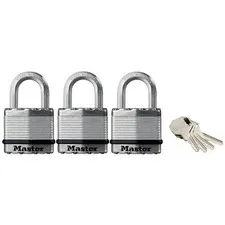 Master Lock M1EURTRI Excell™ Laminated Steel 45mm Lock - 24mm -ka X 3
