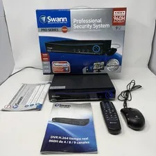 Swann DVR-94200H Pro Series 960H 9 Channel Security Mouse Remote Power Cord READ