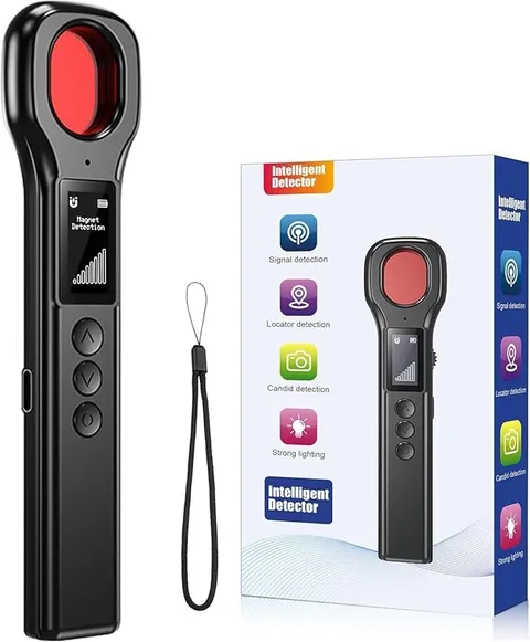 LONGYI HIDDEN CAMERA DETECTOR 4 MODE 8 LEVELS 0.96" HD LED - BLACK/RED