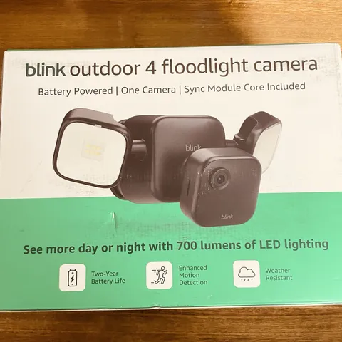 Blink Outdoor 4 Floodlight Camera Wireless Smart Security Camera 700 Lumens