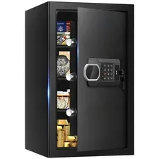 3.4 Cuft Large Home Safes Water and Fireproof with Digital Keypad & Key Lock,...