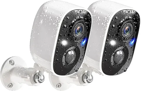 Security Cameras Wireless Outdoor, 2K Color Night Vision AI Motion Detection 2-W
