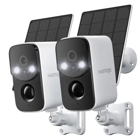 HAOSTEQER 2K Security Camera Wireless Outdoor, Free Cloud Storage, Solar Powe...