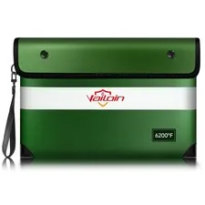 Vailoin 6200°F Fireproof Money Bag, 8 Layers Heat Insulated