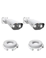 2Pack C182 4K 8MP Add-On PoE Security Camera Outdoor, Surveillance IP PoE wit...