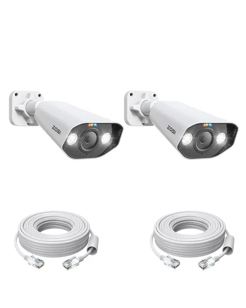 2Pack C182 4K 8MP Add-On PoE Security Camera Outdoor, Surveillance IP PoE wit...