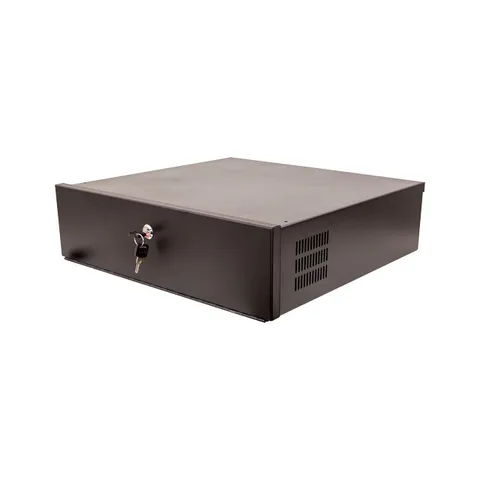 Security DVR Lock Box with Fan, NVR Lock Box, 15" x 15" x 5"