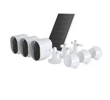 Arlo Pro 4 3-Cam Kit with Bonus Solar Panel - White