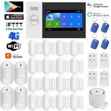 D46 Tuya APP WiFi+US/Eu 4G Sim Card Wireless Home Security Alarm Burglar System