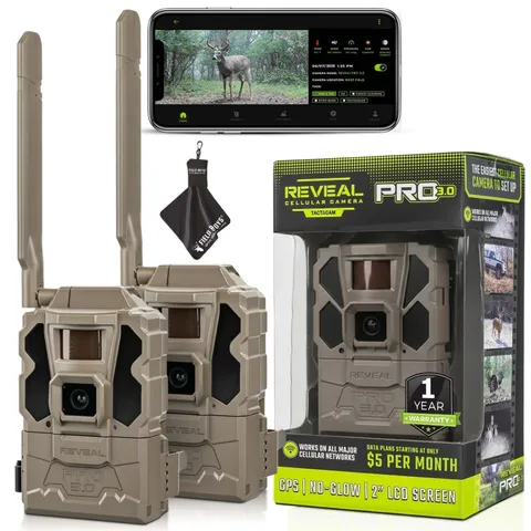 TACTACAM Reveal Pro 3.0 Cellular Trail Camera - Multi-Cellular Network, GPS,...