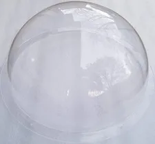 Acrylic Dome/Plastic Hemisphere - Clear - 13" Diameter 3/4" Flange with