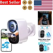 2K Outdoor Security Cameras Wireless, Full Color Night Vision, Alexa Control