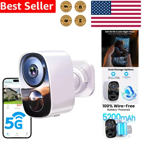 2K Outdoor Security Cameras Wireless, Full Color Night Vision, Alexa Control
