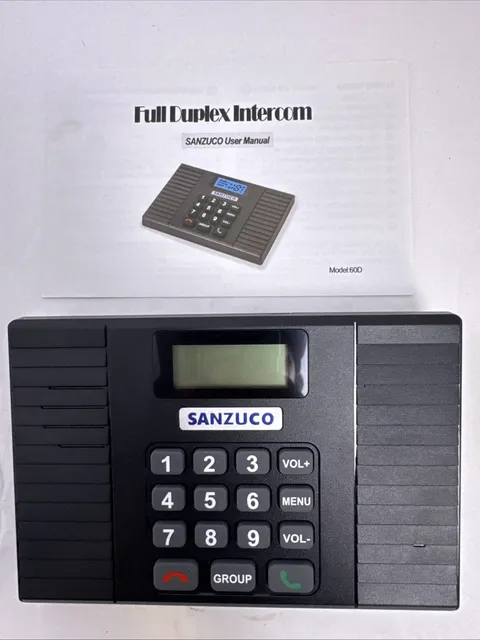 SANZUCO 60D Wireless Intercom System Full Duplex 1400ft Range 3 Stations