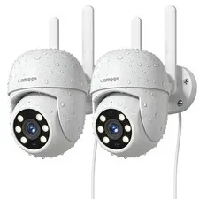 2Pack Outdoor WiFi Home Security Cameras|2.4/5GHz WiFi, Auto Tracking