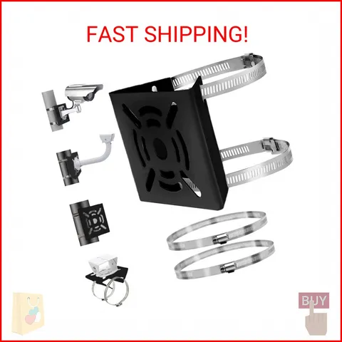 Universal Vertical Pole Mount Adapter Bracket for CCTV Security Camera PTZ Dome