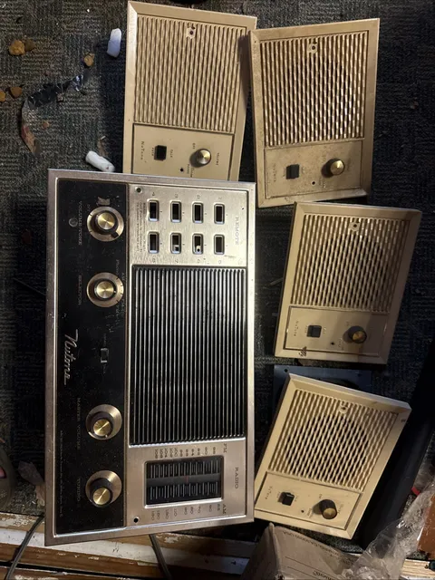 Vintage NuTone Tube Radio Intercom In Wall Station  2055-56