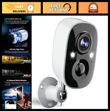 Wireless Outdoor Security Cameras 2.5K, Battery Powered, AI Motion Detection, Co