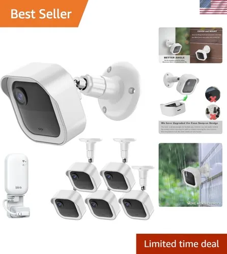 5-Pack Blink Outdoor Camera Wall Mount with Weatherproof Housing, 360° Rotation