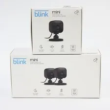 Blink Mini Indoor Security Camera 3 Pack Motion Detection Alexa Black - Open Box