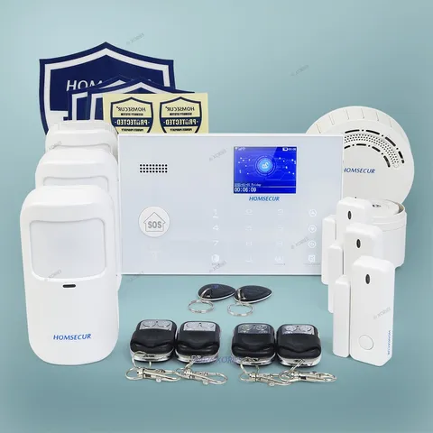 HOMSECUR LCD Wireless 4G/3G/GSM WIFI Home Security Alarm System
