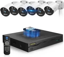 《5MP Super HD & 80Ft IR Night Vision》Wired Security Camera System Outdoor, IP67