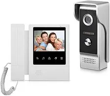 4.3" Wired Video Door Phone System with Night Vision Intercom for Home