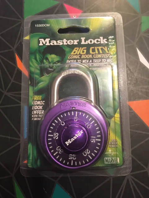 BRAND NEW, FACTORY SEALED Master Lock  Combination Lock Purple Combo