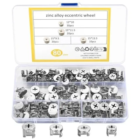 80pcs Connecting Cam Lock Connectors Fittings, Lock Nuts for Furniture, Conne