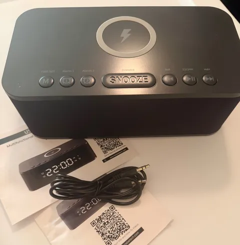 Dual Alarm Clock Radio Bedroom, Digital Alarm Clocks Bedrooms Bluetooth, Up To 1