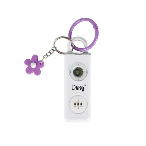 Daisy Personal Alarm Siren With Flashlight - Back to School Safety - Purple
