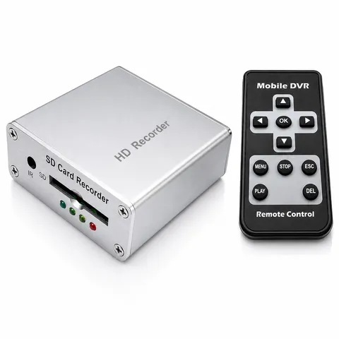 Aukson H02D FPV Mini DVR Video Recorder SD Recorder 704x576 Silver TV-OUT Remote