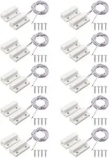 MC-38 Surface Mount Wired NC Door Sensor Alarm Magnetic Reed Switch White 10 Pai