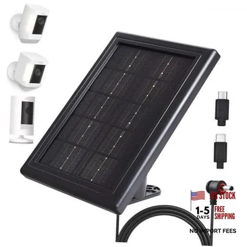 Ring Camera Solar Panel Charger, 5V 3.5W Solar Charger Compatible with Ring
