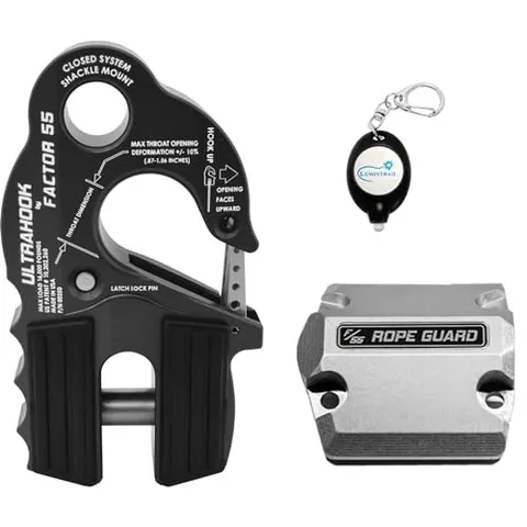  UltraHook Winch Hook Integrated Shackle Pin, Black (00250-04) Mount Recovery 