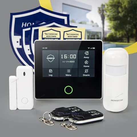 HOMSECUR Wireless WIFI 4G SMS Autodial Home Alarm System Touch Screen