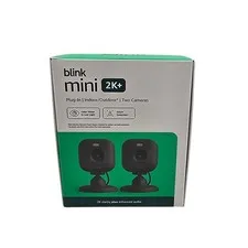Blink Mini 2K+ Newest model Security Home Cameras Black Indoor/Outdoor 2 Pack