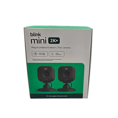 Blink Mini 2K+ Newest model Security Home Cameras Black Indoor/Outdoor 2 Pack