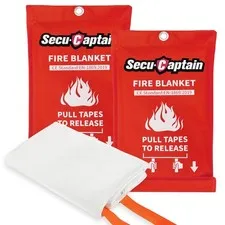 Emergency Fire Blanket for Home and Kitchen - 2 Pack 40"x40" Flame Suppressio...
