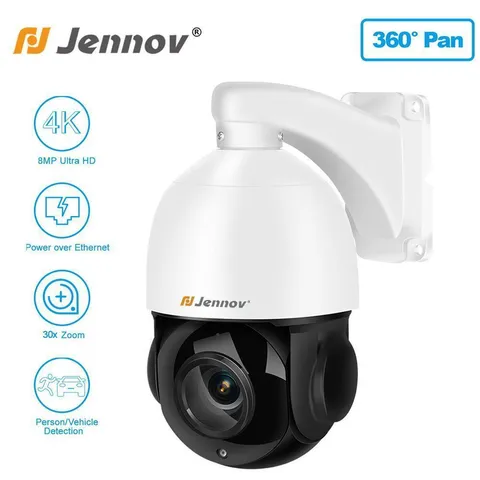 8MP PoE PTZ Dome Security Camera 20X Optical Zoom Auto‑Tracking Two‑Way Audio
