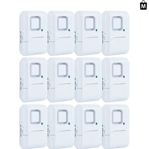 DIY Personal Security System: 12 Pack Wireless Door and Window Alarms, 120DB