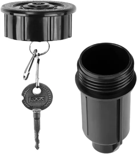 Black Realistic Yard Safe Sprinkler Head Key Holder For Hiding Your Valuables
