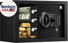 Safe Box 0.8 Cuft Fireproof Waterproof Home Safe, Keypad Small Lock Box Cabinet 