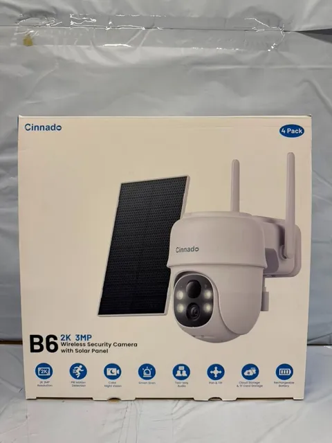 Cinnado 2K Cameras for Home Security WiFi Outdoor Camera B6-White-4pack-2.4G