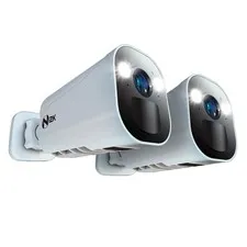 Wire Free 2K HD Indoor/Outdoor Deterrence Cameras with 2-Way Audio (2-Pack)