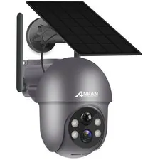 2K Solar Security Cameras Wireless Outdoor, Pan/Tilt 360° View, Gray