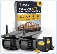 Vosker VKX 4G LTE Solar Security Camera 2 Pack No WiFi Outdoor Surveillance NIB