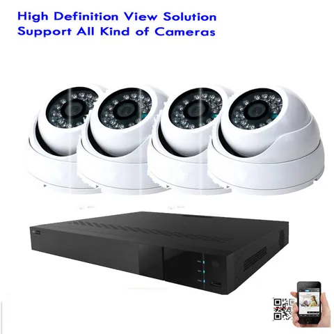 4Ch all-in-1 DVR System 1800TVL Sony CMOS Dome Surveillance Security Camera FG76